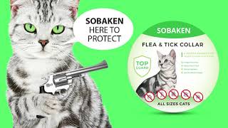 SOBAKEN Natural Flea and Tick Collar for Cats