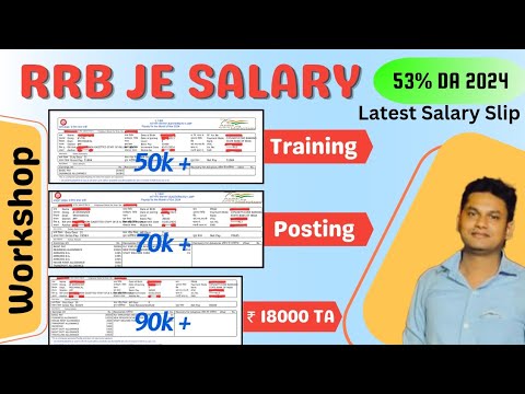 RRB JE Salary on 53% DA 2024 | Training सैलरी, After Training सैलरी | RRB Junior Engineer वेतन