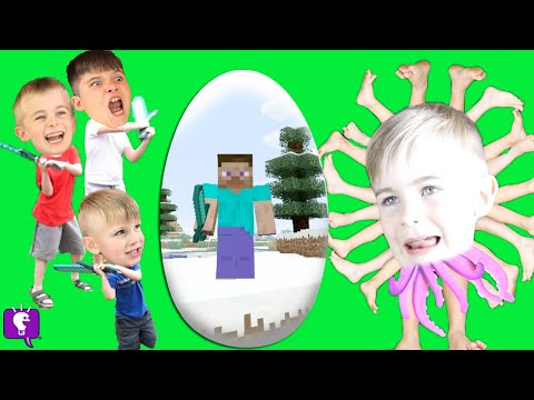 MINECRAFT Giant Surprise Egg and Mystery Monster by HobbyFamilyTV