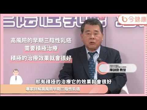 高風險早期三陰性乳癌難治療？陳訓徹教授：積極治療效果好︱feat. 陳訓徹醫師