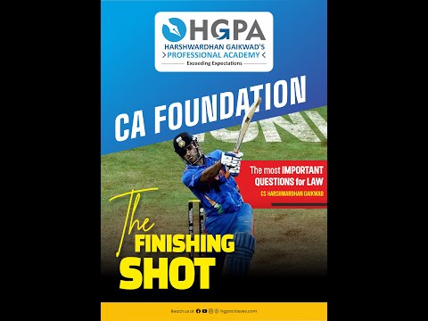 CA FOUNDATION LAW IMPORTANT Q and A | THE FINISHING SHOT | ICAI | JUNE 2024 EXAMS