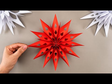 3D Snowflake | How to make 3D snowflakes out of paper | Christmas Decorations