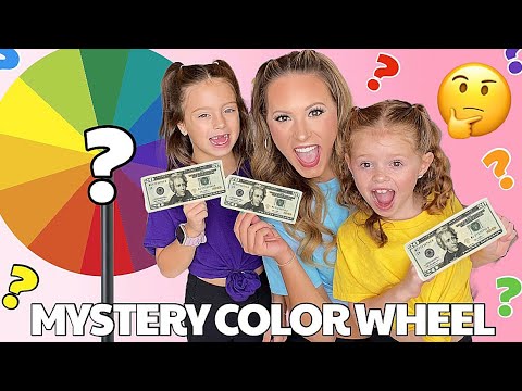 Letting the MYSTERY COLOR WHEEL decide what color we shopped for at target￼ with a $20 budget 🌈😱⁉️