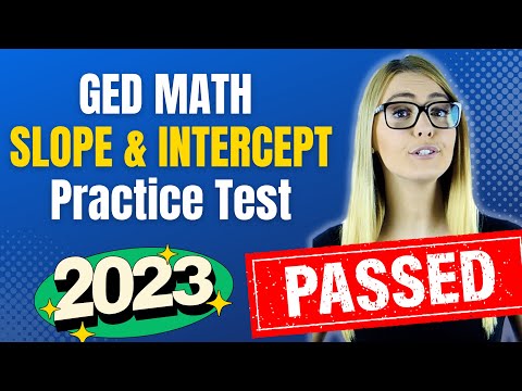 GED MATH SLOPE and INTERCEPT - PASS the GED