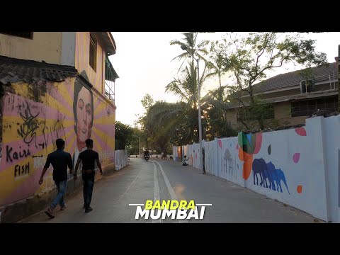 4K Drive in Artistic Narrow Lanes of Bandra, Mumbai