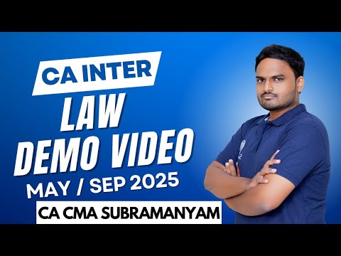 MAY 2025 CA INTER | CORPORATE LAW | DEMO VIDEO