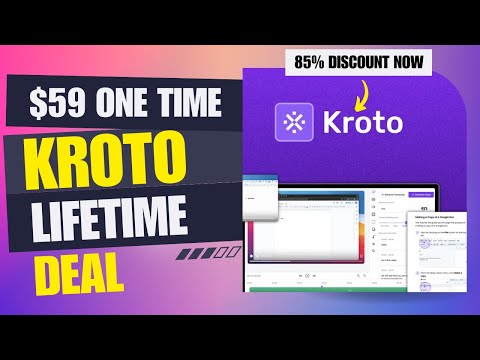 🔰🔰Kroto Lifetime Deal | Create Studio-Quality Tutorials in Minutes | $59 Lifetime Deal | 85% Now