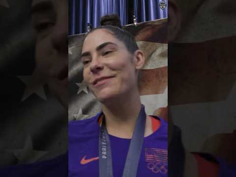 🥇#LVAces Kelsey Plum Post Gold Medal Interview! #parisolympics2024 #parisolympics #short #shorts