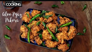 Aloo Pyaz Pakora | Potato Onion Pakoda recipe | Potato Onion fritters | @HomeCookingShow