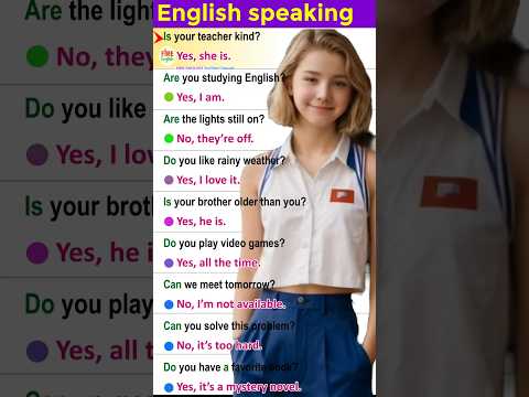 🥰How to speak English fluently? Daily use English question answer practice #englishquestioansanswers