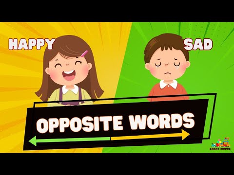 😃 Learn English with opposite Words! Antonyms for kids.