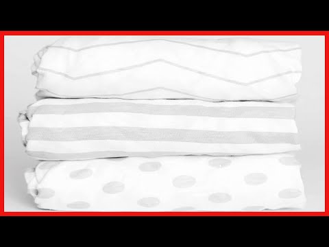 NODNAL CO. 3 Fitted Bassinet Sheets Gray Set Baby Girl/Boy - 100% OEKO-TEX Cotton Gender Neutral