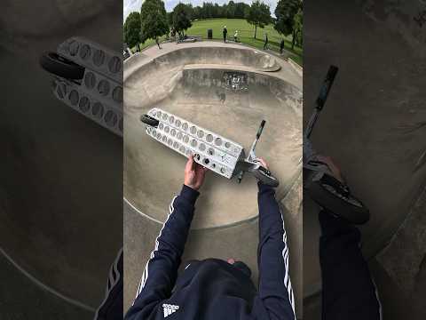 the ultimate cheese grater💀 #scooter #skatepark #challenge