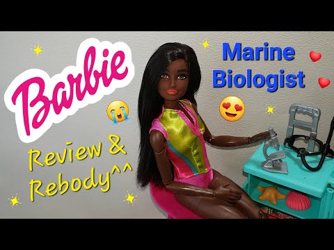 Unboxing & Review of Marine Biologist Barbie AA Skipper HMH27 - You Can Be Anything Barbie