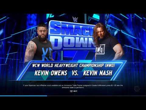 WWE 2K24 KEVIN OWENS VS. KEVIN NASH FOR THE NWO WORLD HEAVYWEIGHT CHAMPIONSHIP BELT!