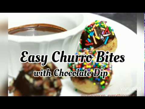 Easy Churro Bites with Chocolate Dip