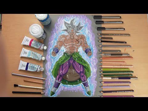 Disegno Goku ultra istinto con il corpo di Broly - Speed Drawing