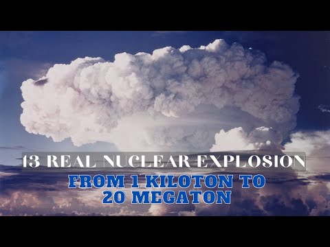 Real Nuclear Explosions Size Comparison: From 1945 Till 1954