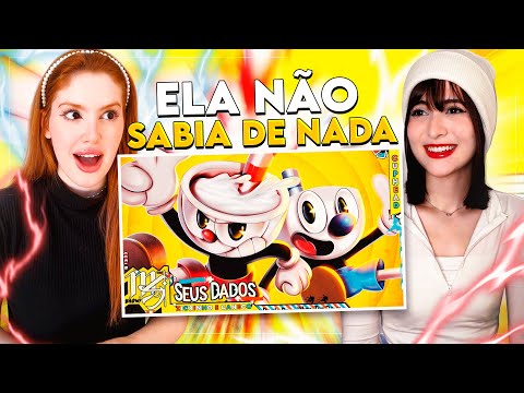 REACT Xicrinho e Caneco (Cuphead) - Seus Dados | M4rkim & VMZ | CR Reacts