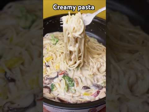 Creamy pasta - Luz in Taiwan | 濃郁白醬蔬食義大利麵 #pasta #creamy #whitesaucepasta #food #spaghetti #asmr