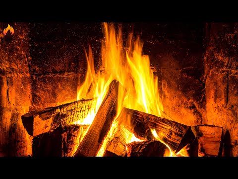 Crackling Fireplace (24 HOURS) 🔥 Burning Fireplace & Crackling Fire Sounds (NO Music)