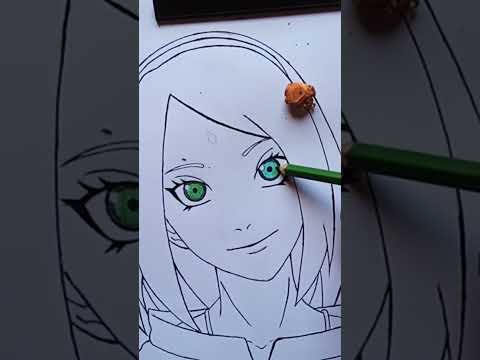 drawing Sakura Haruno #colorindo #1 #Animenaruto #Shorts.