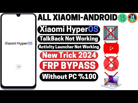 All Xiaomi Redmi Poco |HyperOS 1.0.5 Android 14/13|FRP Bypass Activity Launcher Note Work Without PC