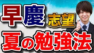 【早慶志望必見】夏に必須の勉強法と参考書を大紹介！