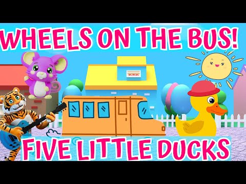 Wheels On the Bus | Five Little Ducks Went Out One Day | Nursery Rhymes & Kids Songs