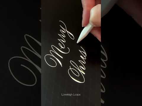 "Merry Christmas" Spencerian iPad Calligraphy Quote #ASMR #spencerian  #ipadlettering