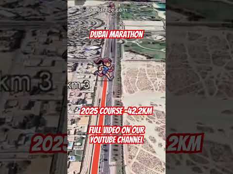 Dubai Marathon 2025: fly over the marathon course! Video of the race path.