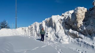 Gaylord, Michigan Cleaning up 90 inches of snow so far. December 21, 2024