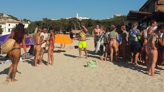 🇪🇦 BEACH party view in Cala AGULLA 🏖 MALLORCA | Spain 2023 4K