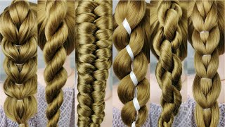 9 simple braids from only 2 strands. Very easy! 1 minute braids.