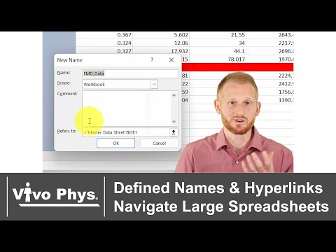 Using Defined Names and Hyperlinks - Navigating Large Spreadsheets