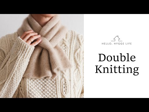 Double Knitting / 袋編みの編み方 | Double Knit Scarf