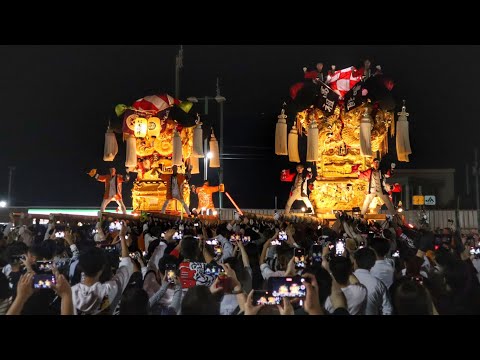 令和6年   新居浜太鼓祭り2024  16日夜   泉川・船木地区 マルナカかきくらべ【松木坂井・高祖】愛媛県新居浜市