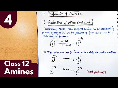 4) Preparation of amines| Reduction of Nitro compound| Ammonolysis of alkyl halide| Amines Class12