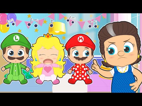 CINCO BEBÉS 🎮🕹️ Con Mario, Liugi y Peach en la cuna