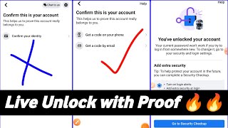 Live unlock with proof 2023 today | how  to unlock facebook account without identity 2023 | #lock