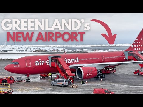 Air Greenland's HISTORIC First flight to NUUK's new AIRPORT!