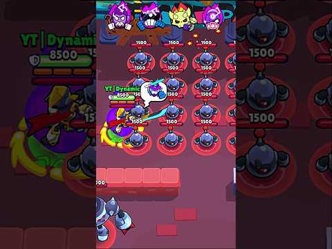 How Many Supers Need To Kill All Mini Robots !? #brawlstars #shorts