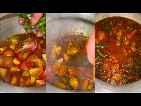 টমেটো দিয়ে বড় মাছের তরকারি ||#fish #fishcurry #viralvideo