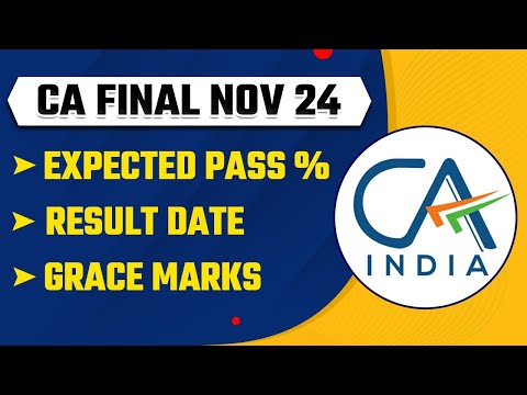 CA Final Nov 24 Expected Result | CA Final Expected Pass % | CA Final Grace Marks | ICAI Result