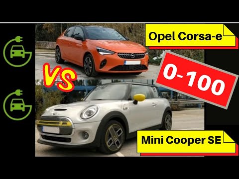 Opel Corsa-e Vs Mini Cooper SE 0-100km/h Electric Acceleration Test I PeriTroxon.gr