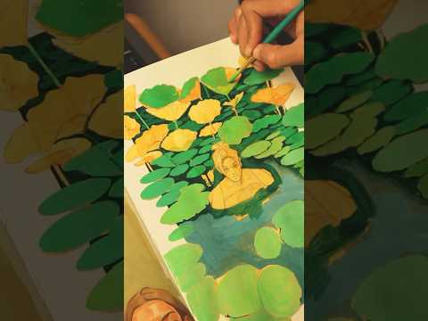 Gouache painting process #shorts #painting