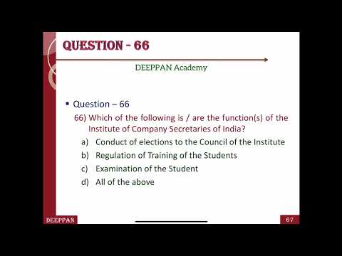 Legal Aptitude and Logical Reasoning - CSEET - MCQ - Part I (1 - 100)