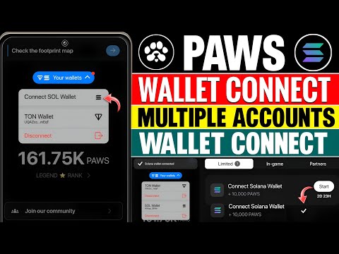 Paws Connect Solana Wallet Task | Paws Solana Withdrawal Start | Paws Connect Solana Wallet Process