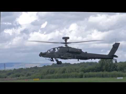 Apache visiting City Airport and Heliport