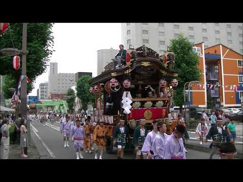 熊谷うちわ祭　２０１９年　巡行祭　能見ビル付近